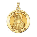 Saint Benito Round Religious Medal