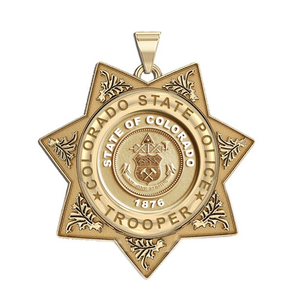 Personalized Colorado State Police Trooper Badge with Your Number