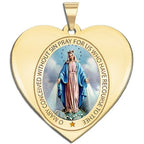 Miraculous Medal Heart Shaped Color