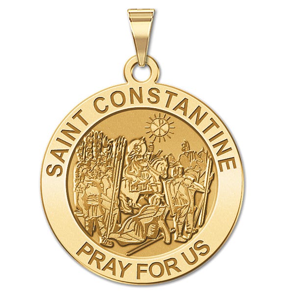 "The Conversion Of" Saint Constantine Round Religious Medal