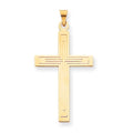 14K Solid Cross Pendant
