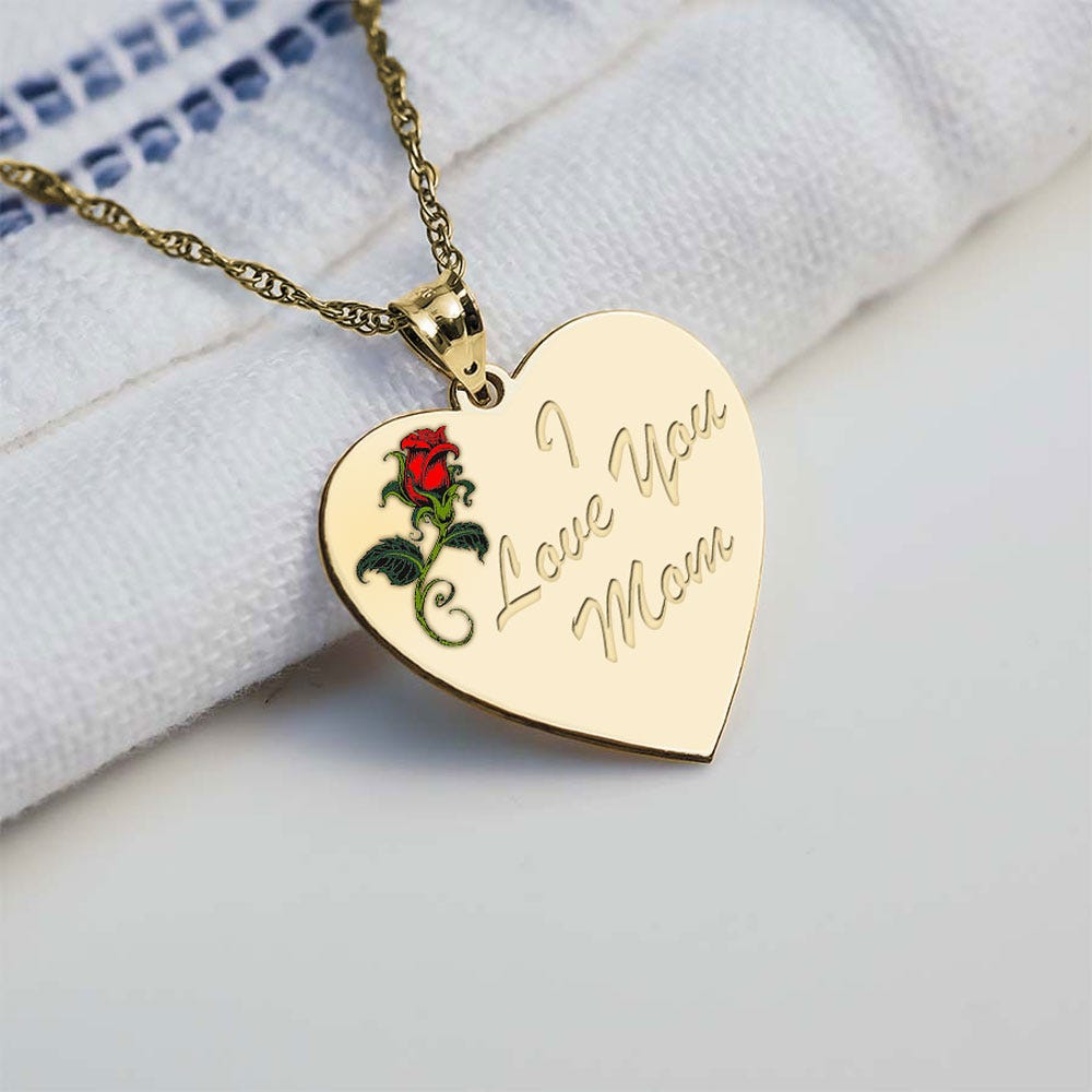 I Love You Mom Rose Heart.