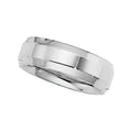 Platinum Approx. 0.24 Inch Polished Beveled Edge Wedding Band