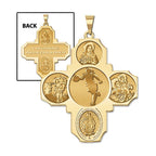 Four Way Cross - Basketball Female Religious Medal