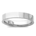 14K White Gold Approx. 0.12 Inch Tapered Polished Wedding Band