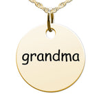 Grandma Round Disc Charm