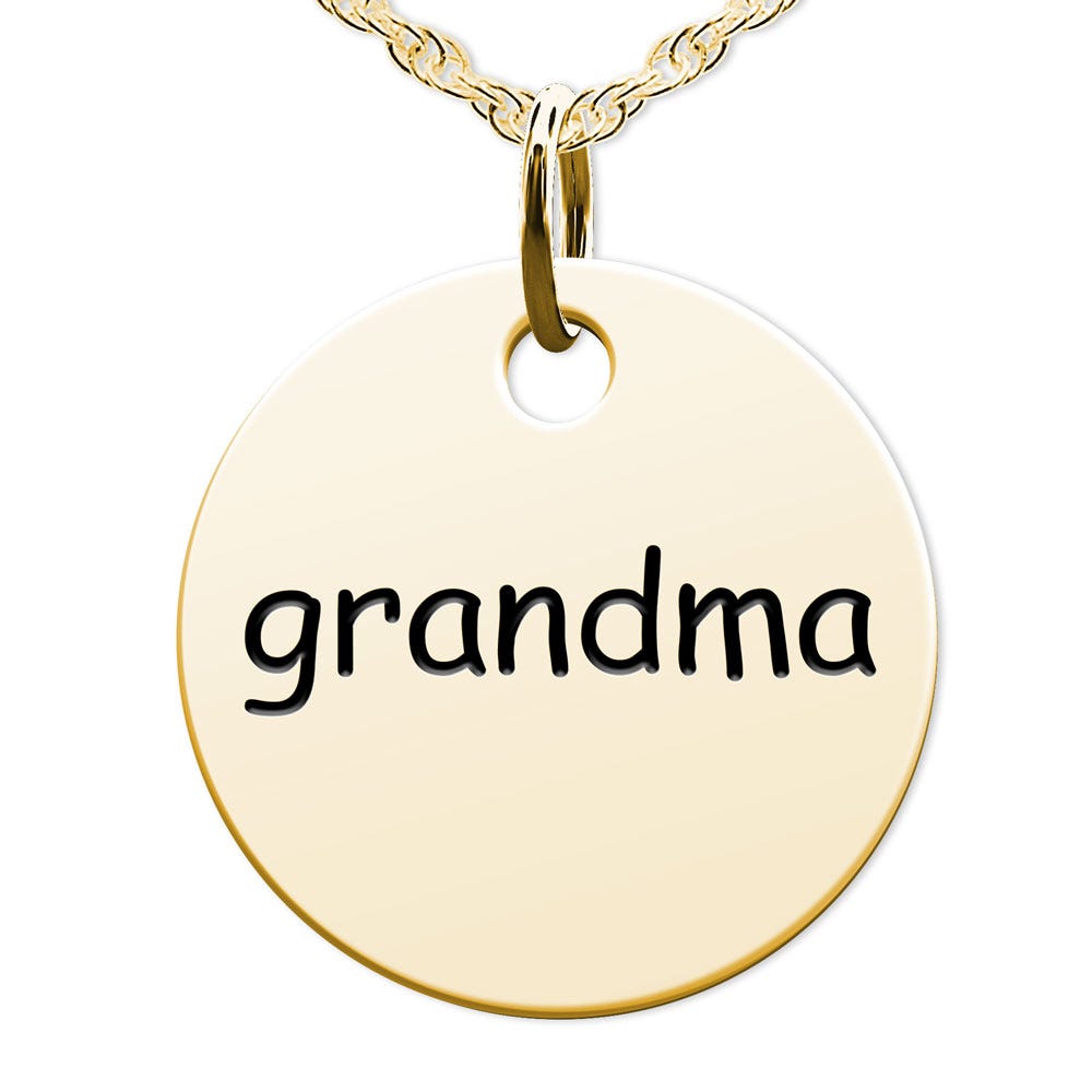 Grandma Round Disc Charm