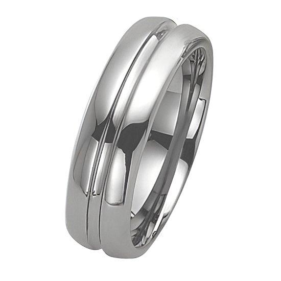 Tungsten Grooved Approx. 0.28 Inch Polished Wedding Band