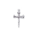 14K White Gold Cross Charm