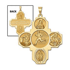 Four Way Cross - Track Male Religious Medal