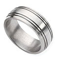 Titanium Grooved Approx. 0.31 Inch Satin Wedding Band