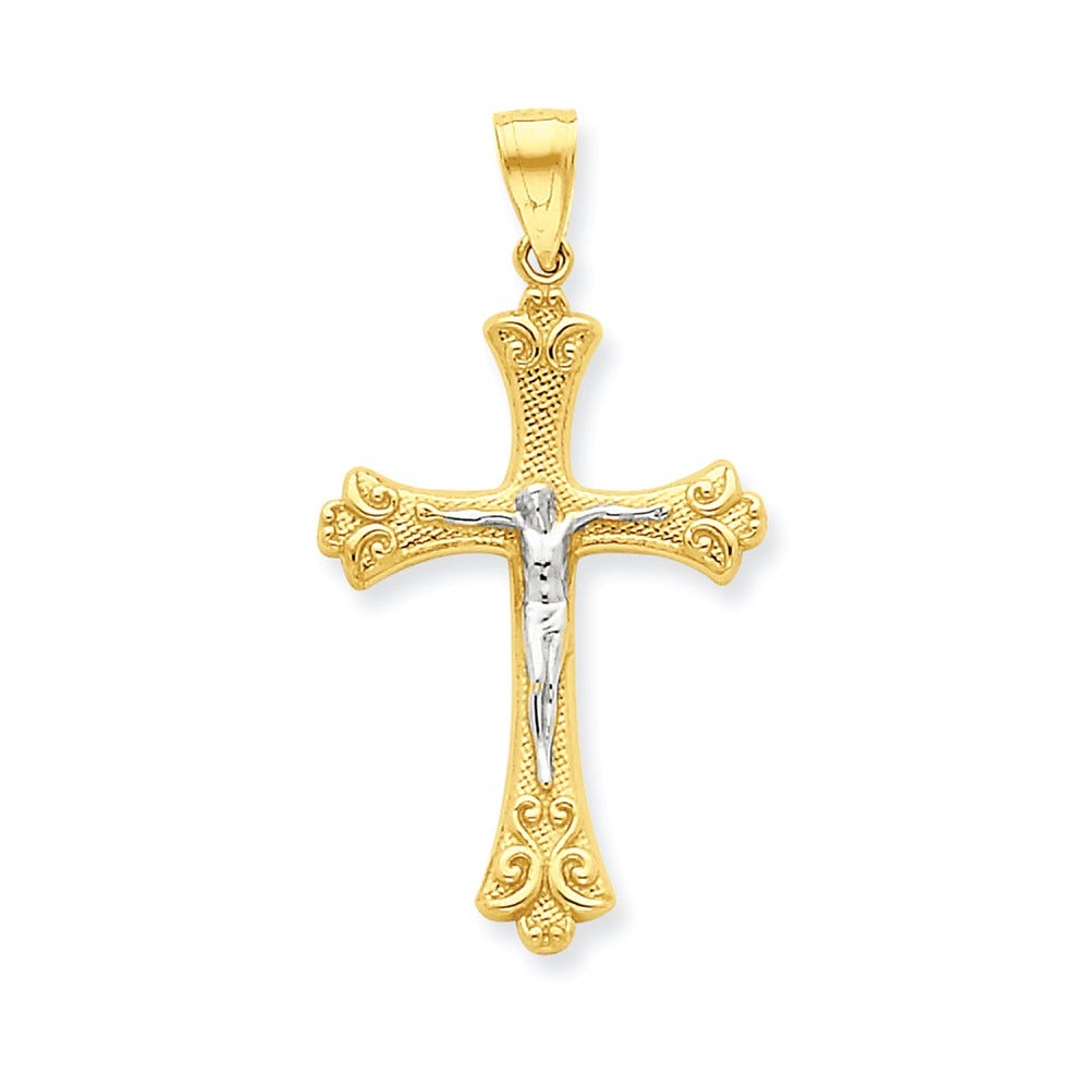 Fleur De Lis Crucifix Pendant