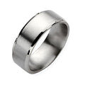 Titanium Beveled Edge Approx. 0.31 Inch Satin and Polished Band