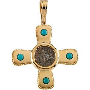 Turquoise Cross Pendant