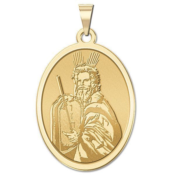 Moses Oval Religious Medal