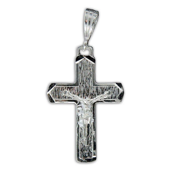 Crucifix Pendant In Silver Or Steel