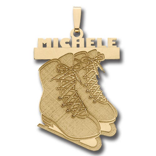 Custom Figure Skates with Name Charm or  Pendant