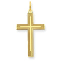 14K Laser Designed Cross Pendant