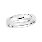 Platinum Approx. 0.16 Inch Half-Round Comfort Fit Lightweight Band