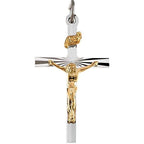 Two-Tone Crucifix Pendant with Dark Cross