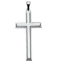 14K White Gold Cross Pendant