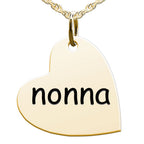 Nonna Sideways Heart Shaped Charm