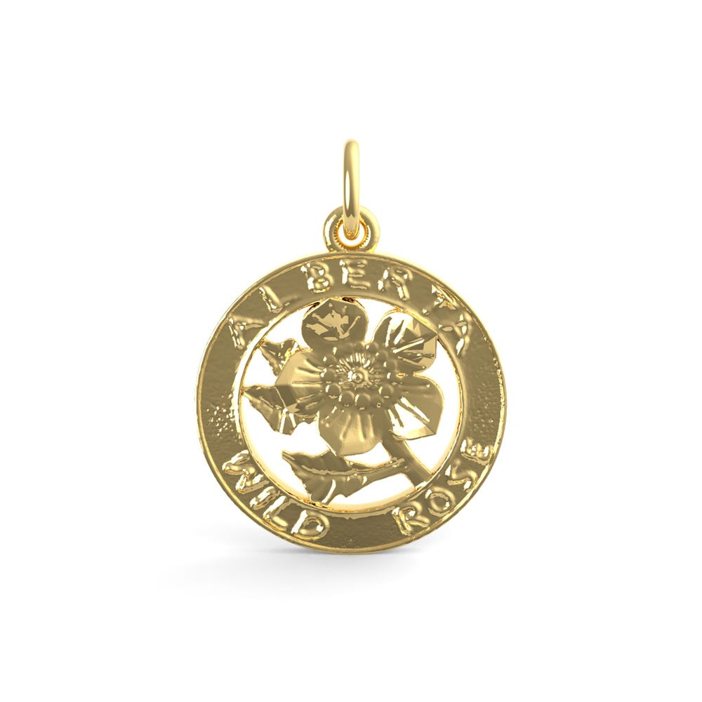 Alberta Wild Rose Charm(Style 4203)