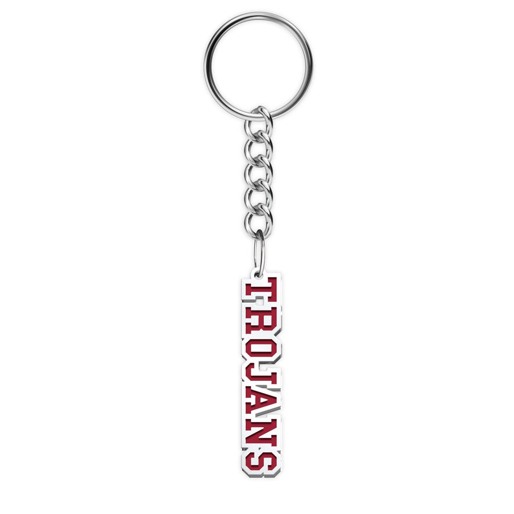 Usc Color Enamel Block Trojans Key Chain