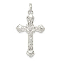 Flared-Terminal Crucifix Pendant In Silver Or Steel