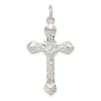 Flared-Terminal Crucifix Pendant In Silver Or Steel