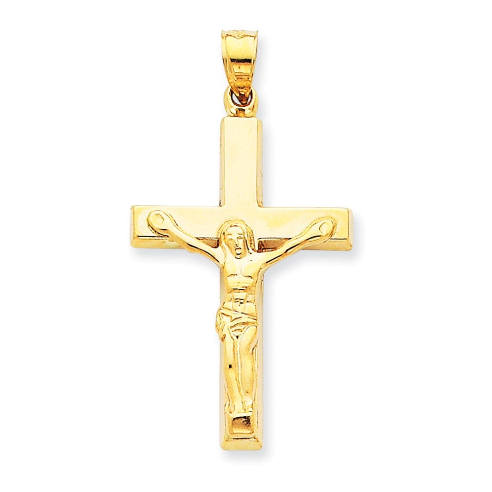 14K Polished Crucifix Pendant