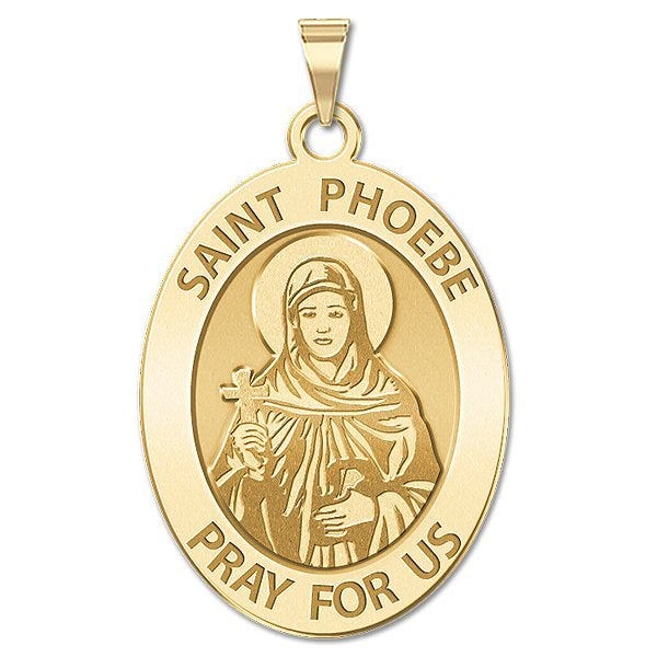 Saint Phoebe Oval Religious Medal "Round"