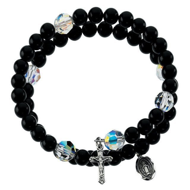 Black Onyx Wrap Rosary
