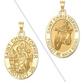 Saint Christopher " Protect Me While Riding" Doubledside Motorcycle Religious Medal