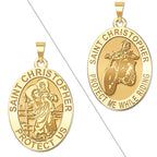 Saint Christopher " Protect Me While Riding" Doubledside Motorcycle Religious Medal