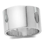 14K White Gold Approx. 0.47 Inch Flat Wedding Band