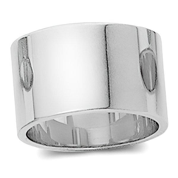 14K White Gold Approx. 0.47 Inch Flat Wedding Band