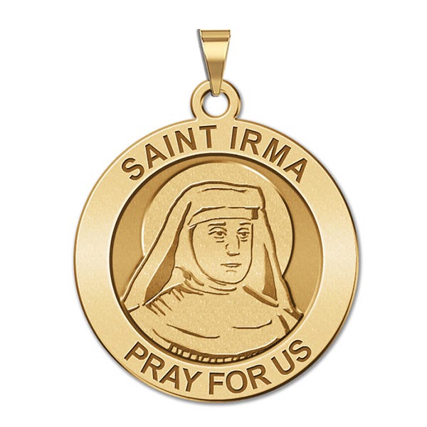 Saint Irma Round Religious Medal