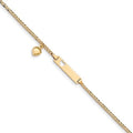 Custom Engraved 14K Gold Children's Heart ID Bracelet