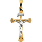 Two-Tone Crucifix Pendant