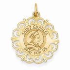 Saint Charles Borromeo Round Filigree Religious Medal