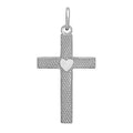 Textured Cross Heart Pendant