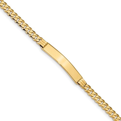 Custom Engraved 14K Gold Women's Curb Link ID Bracelet