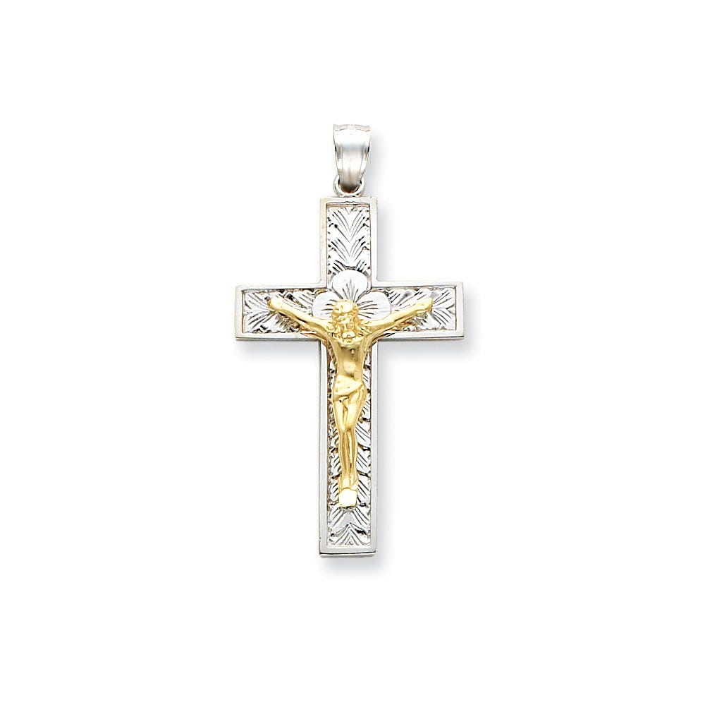 Two-Tone Crucifix Pendant