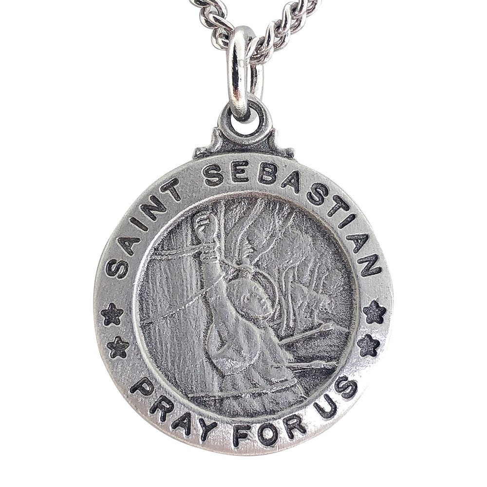 Saint Sebastian with 24 Inch Endless Curb Chain