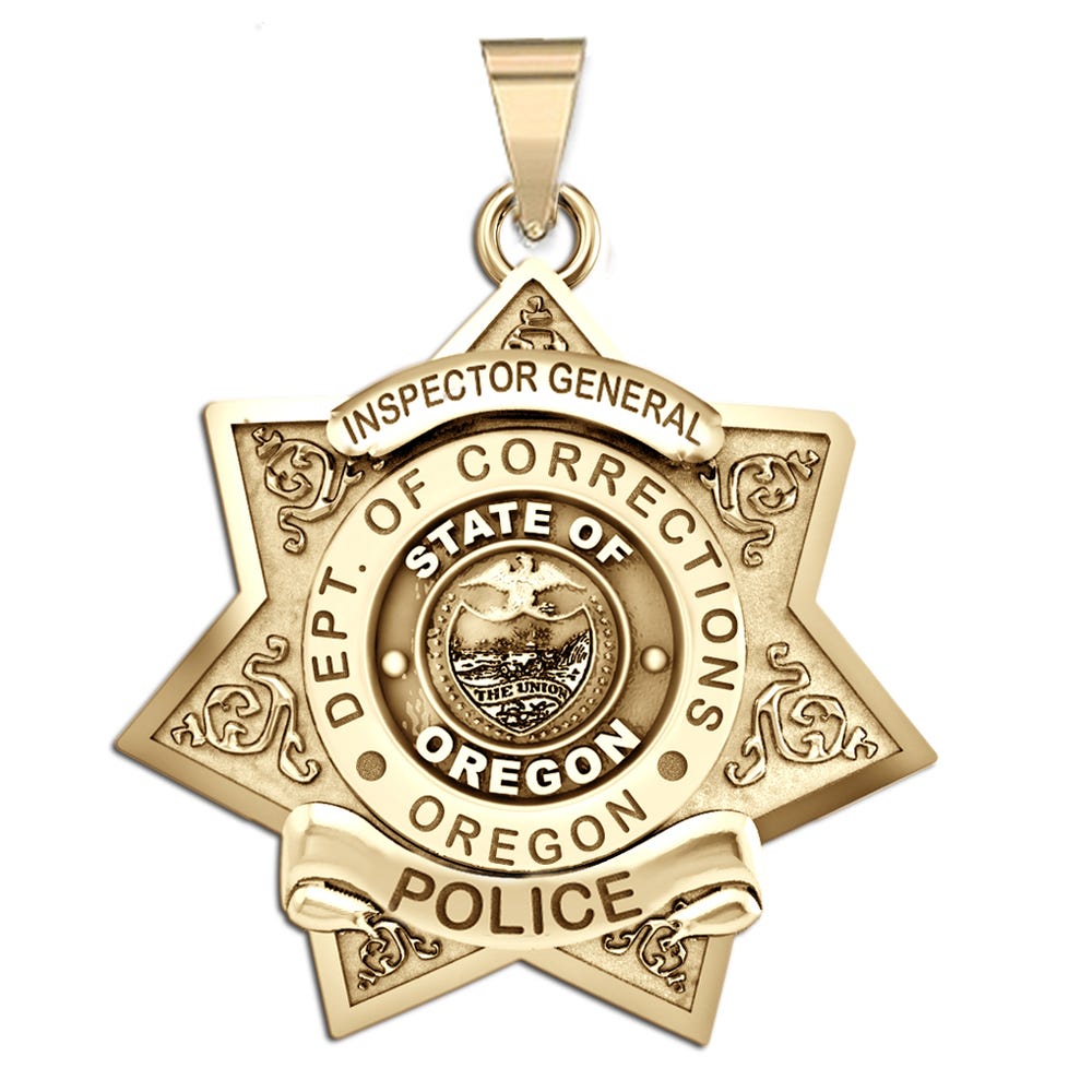 Personalized Oregon Department of Corrections Badge with Number