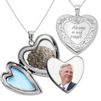 'Always In My Heart' Cremation & Hair Photo Locket