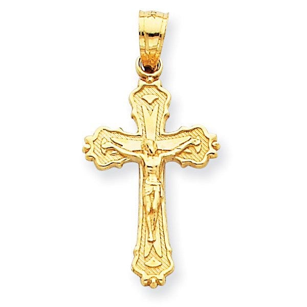 14K Yellow Gold Small Crucifix Pendant