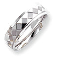 14K White Gold Approx. 0.28 Inch Design-Etched Wedding Band