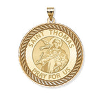 Saint Thomas Round Rope Border Religious Medal